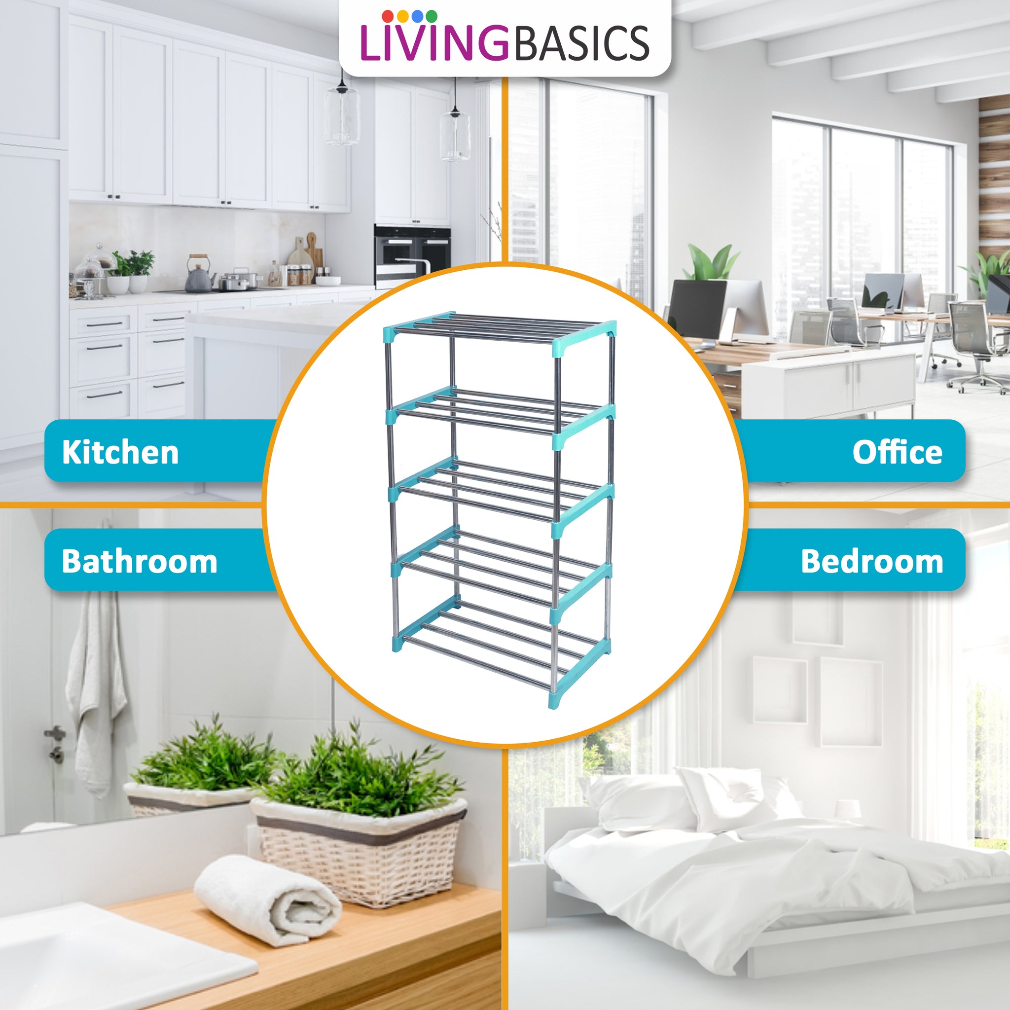 5 Layer Multipurpose Storage Rods Rack