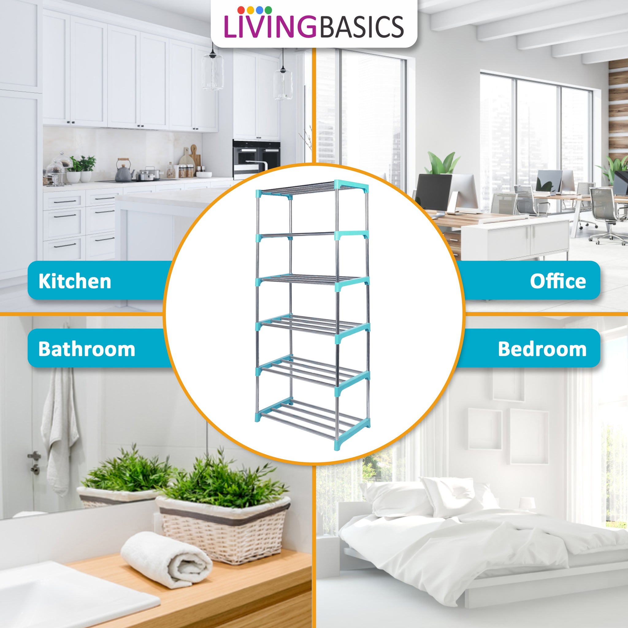 6 Layer Multipurpose Storage Rods Rack
