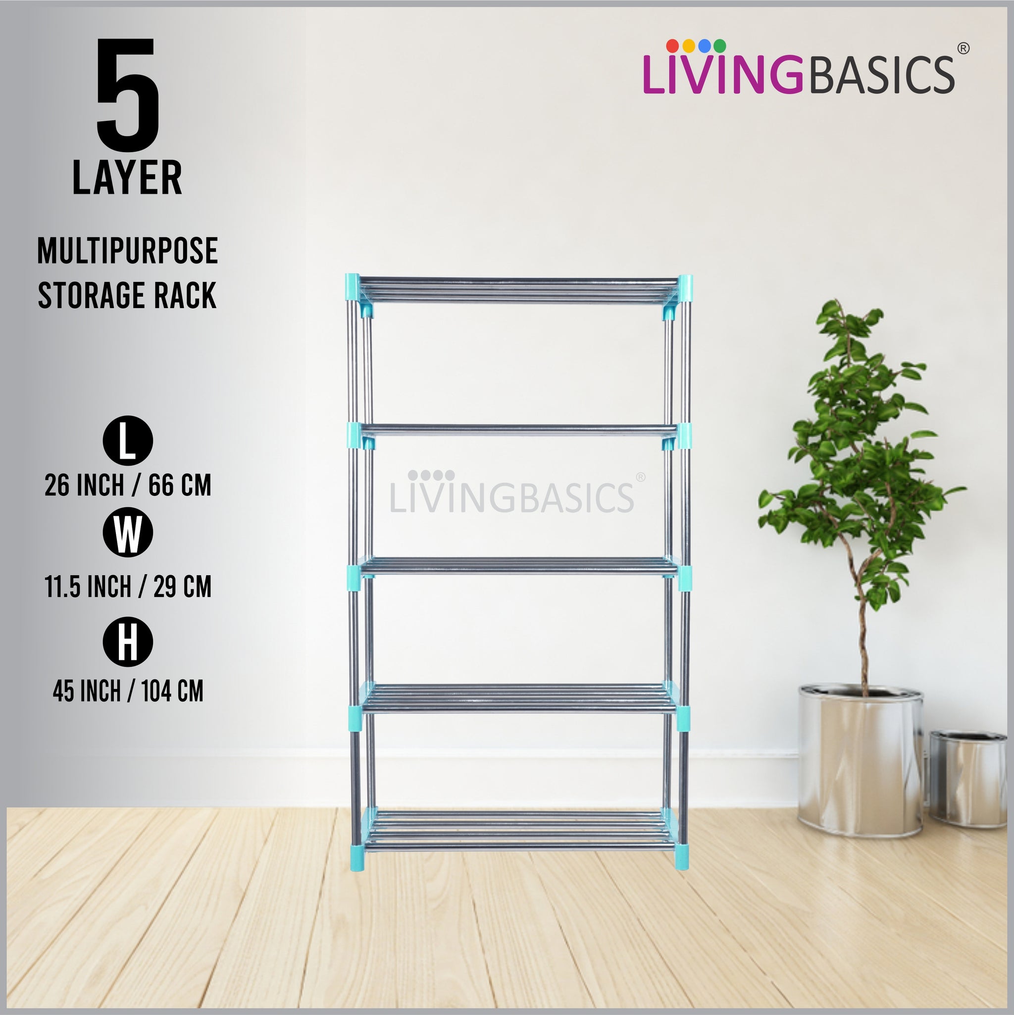 5 Layer Multipurpose Storage Rods Rack