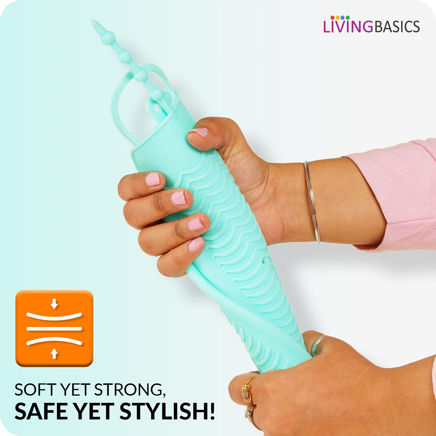 LivingBasics Hair Straightener Silicone Pouch/Straightener Cover Pouch/Heat Resistant Pad for Curling Iron/Styling Pad/Bag for Crimper