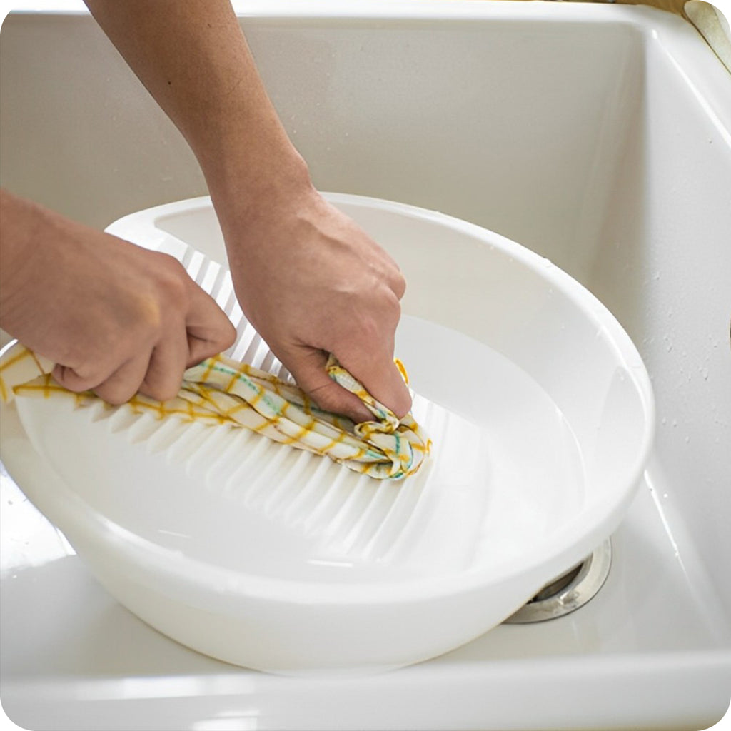 Anti-Slip Wash Board Basin Tub for Small Clothes