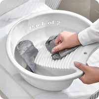 LIVINGBASICS Wash Board / Washing Board for Clothes / Wash Board Basin for Washing Clothes / Wash Board Basin Tub for Clothes / Wash Board Basin / Anti-Slip Board for Small Clothes