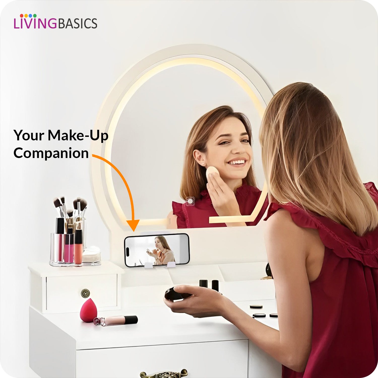 LIVINGBASICS 4 Pcs Self Adhesive Hook/Wall Hanging Hook/Adhesive Wall Hook/Mobile Holder/Phone Holder/Wall Hooks/Razor Holder for Bathroom/Plug Holder/Multipurpose Wall Sticking Hooks