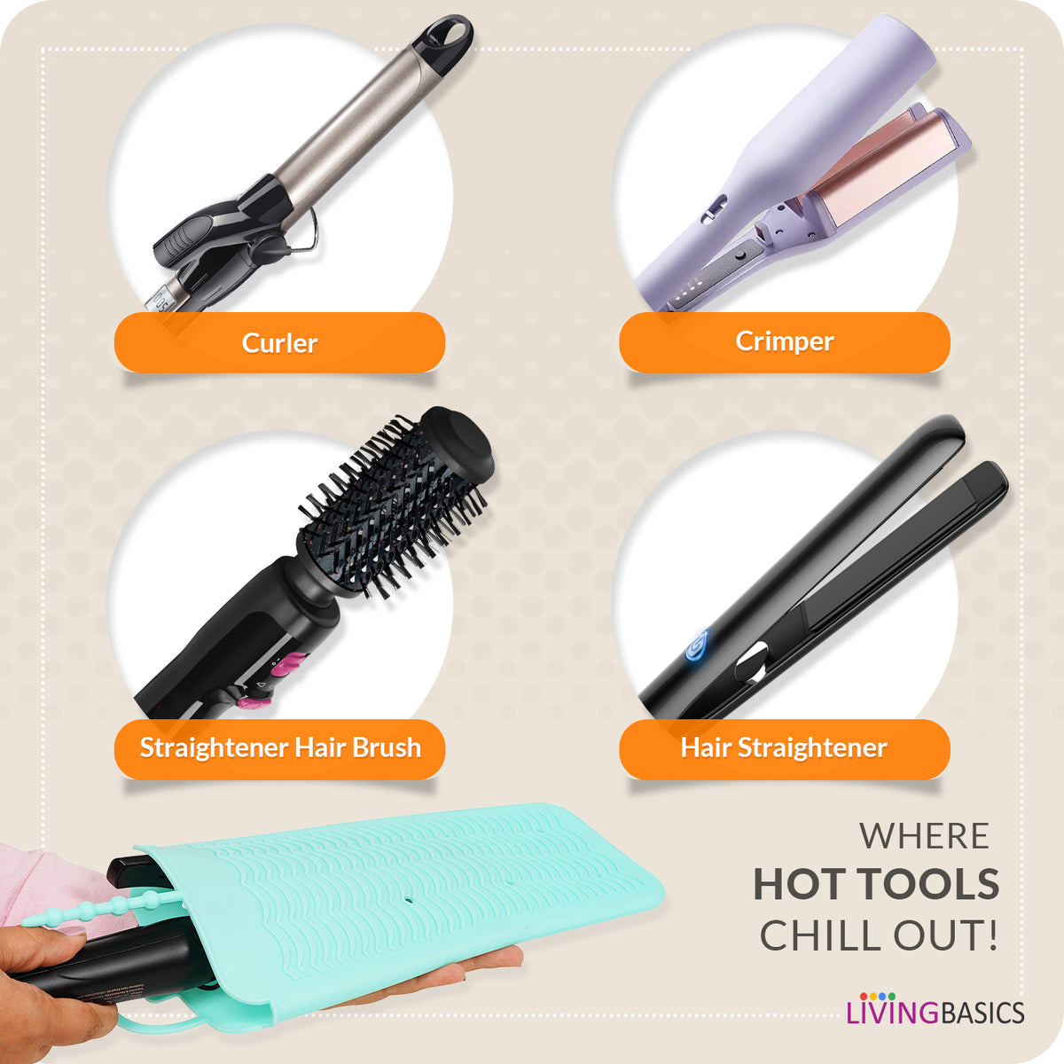 Silicone Hair Straightener Pouch