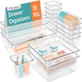16Pcs 5 Sizes Unbreakable Multipurpose Drawer Organizer