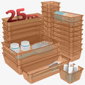 25Pcs 4 Sizes Unbreakable Multipurpose Drawer Organizer