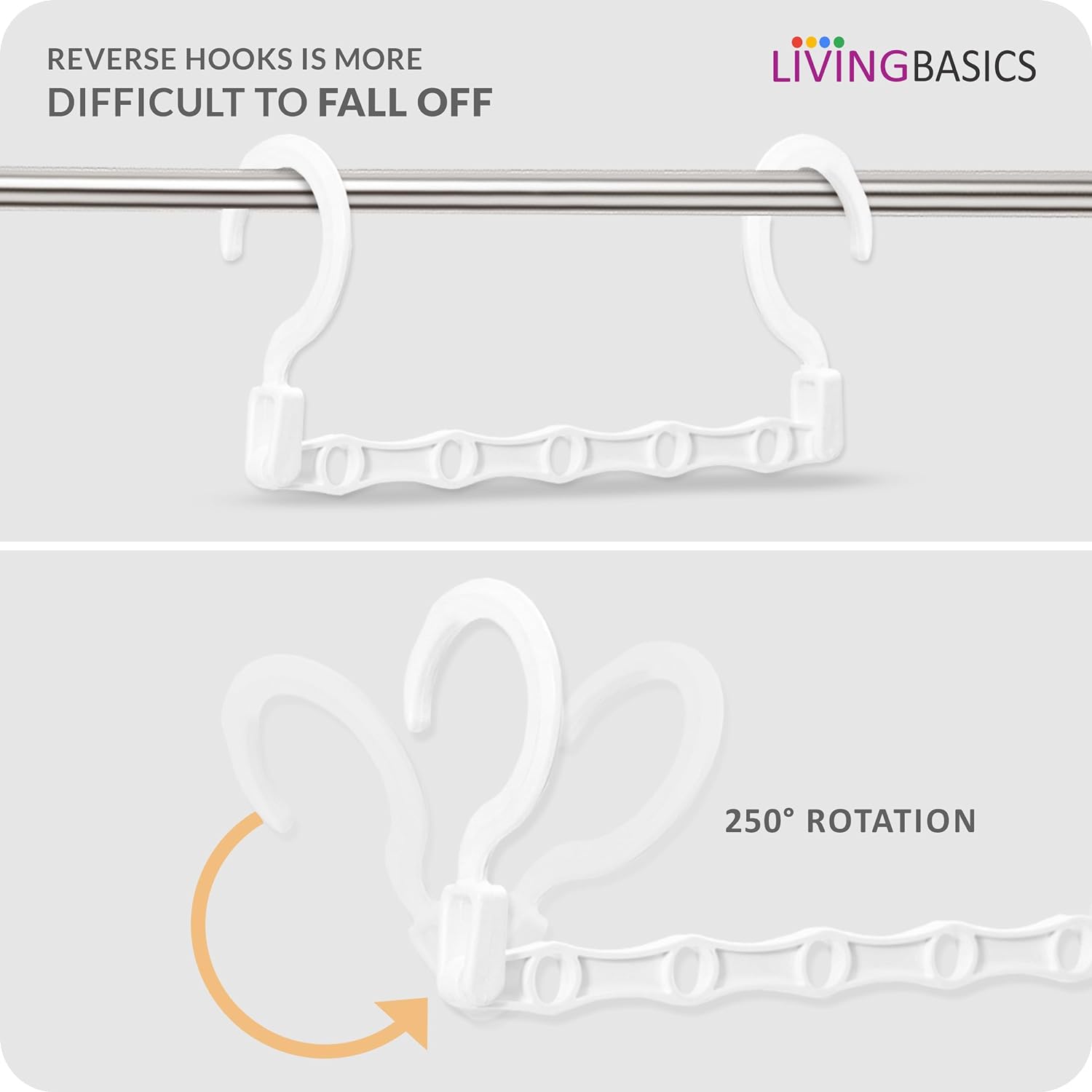 LivingBasics 5 in 1 Magic Hanger/Magic Hanger for Wardrobe/Magic Foldable Space Saving Hanger/Magic Hanger Space Saving Clothes Hangers/Magic Hanger Closet Space Savings