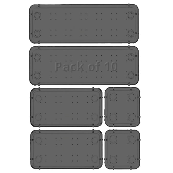 LIVINGBASICS 6 Pcs Unbreakable Kitchen Drawer Organizer/Drawers Organisers/Make up Organiser/Drawer Divider Tray/Makeup Dresser Tray/Dressing Table Organiser (Transparent Black)