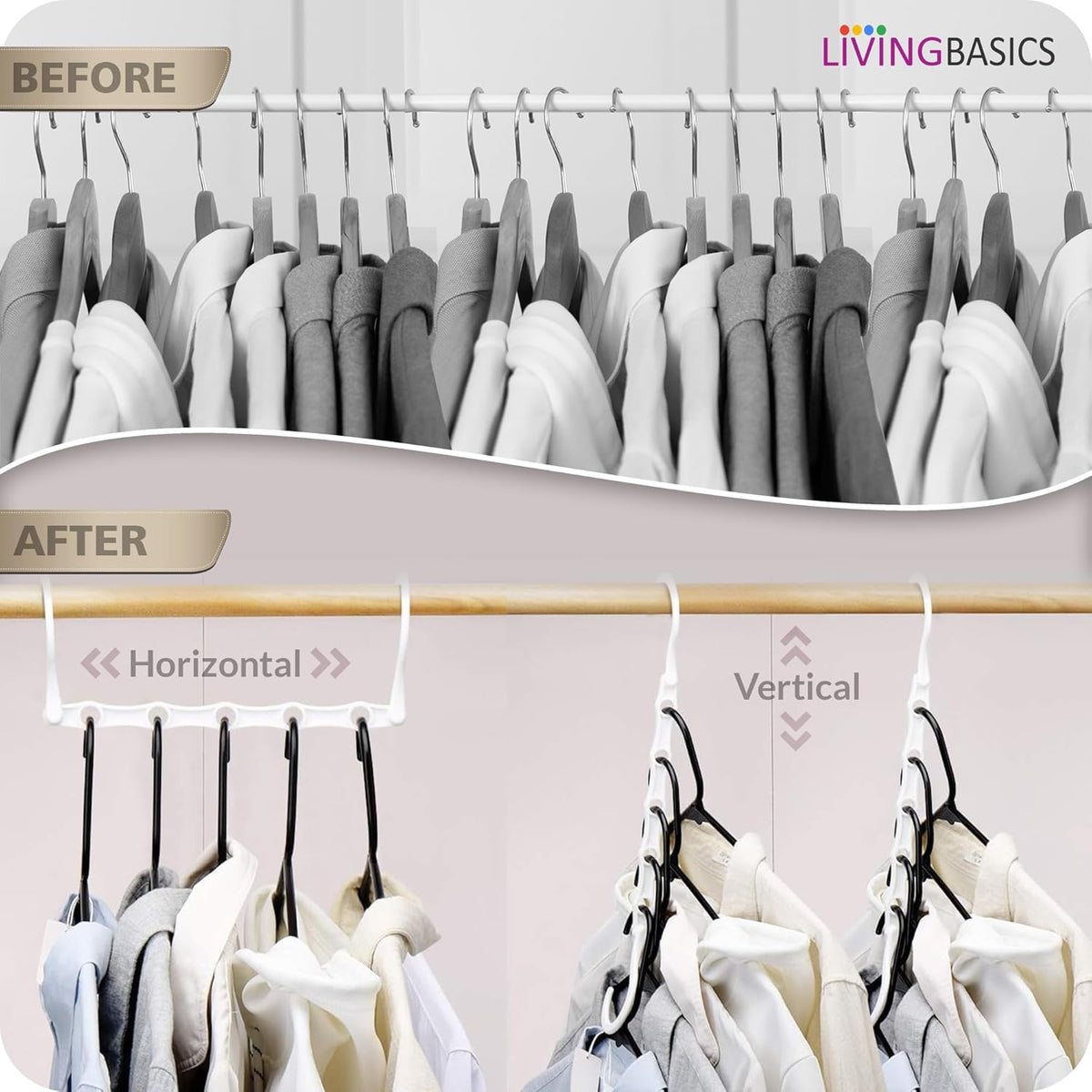 Space Savings 5 in 1 Magic Hanger for Wardrobe/Closet
