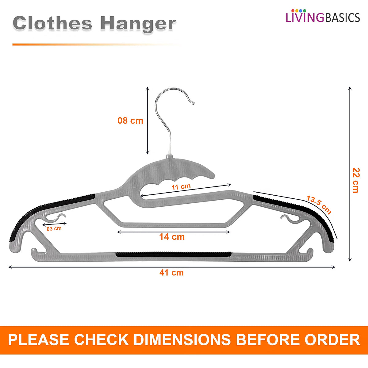 Non-Slip Clothes Hangers for Wardrobe 360° Rotating Hook