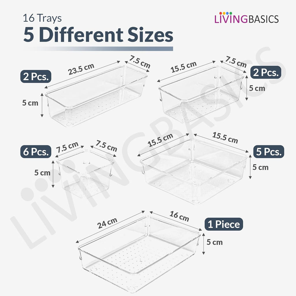 Unbreakable Multipurpose Drawer Storage Organizer Tray