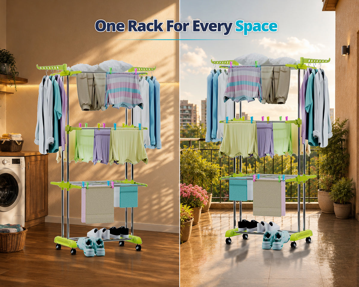 3 Layer Clothes Drying Stand/Cloth Dryer Stand  +18 Rod Clips