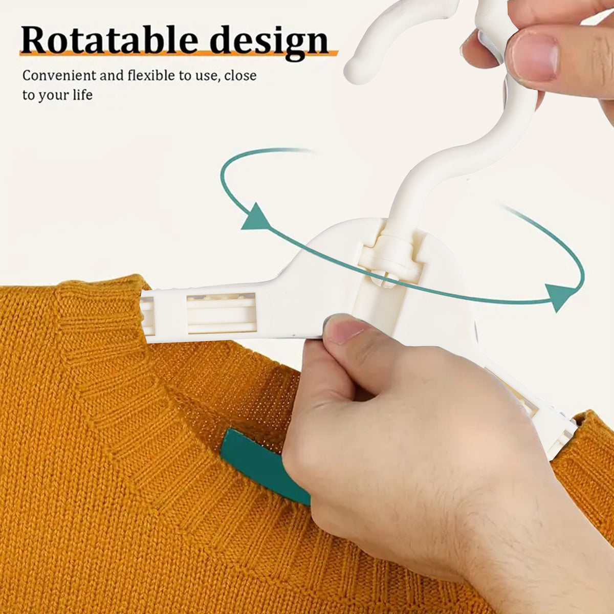 Expandable Hangers for Clothes with 360° Rotating Hook