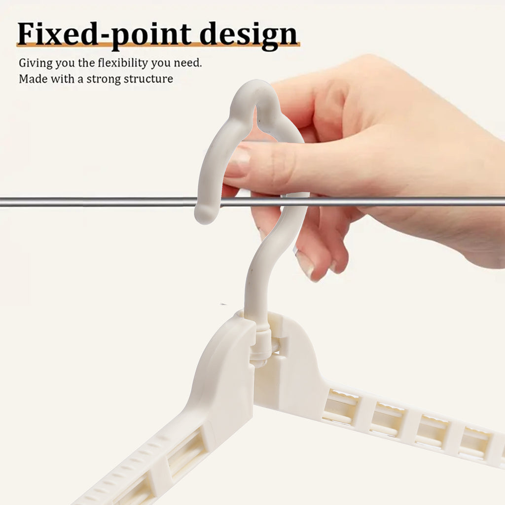 Expandable Hangers for Clothes with 360° Rotating Hook