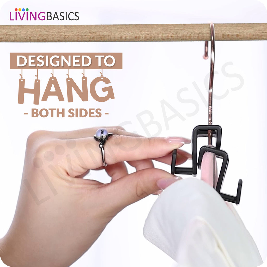 Space Saving Hanger Connector Hooks/Extender (Black)