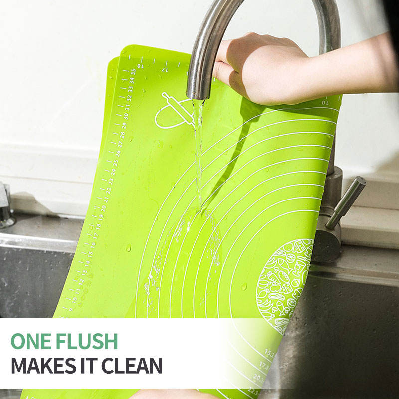 LivingBasics 50x40 cm Silicone Roti Rolling Mat for Kitchen Non-Stick Chapati Dough Aata Kneading Mat with Measurement Guides/Food Grade Pad for Roti, Pizza, Paratha & Pastry