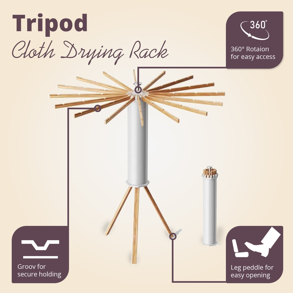Octopus/Tripod Clothes Drying Rack