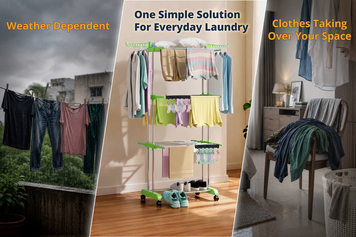 Clothes Drying Stand/Cloth Dryer Stand + 2 Icon Clips