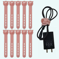 10 Pcs Reusable Silicone Cable Ties