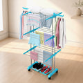 4 Shoe Drying Shelves with 3 Layer SS Cloth Drying Stand