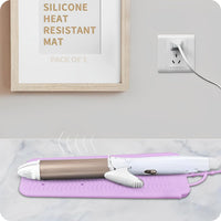 LivingBasics Hair Straightener Silicone Pouch/Straightener Cover Pouch/Heat Resistant Pad for Curling Iron/Styling Pad/Bag for Crimper
