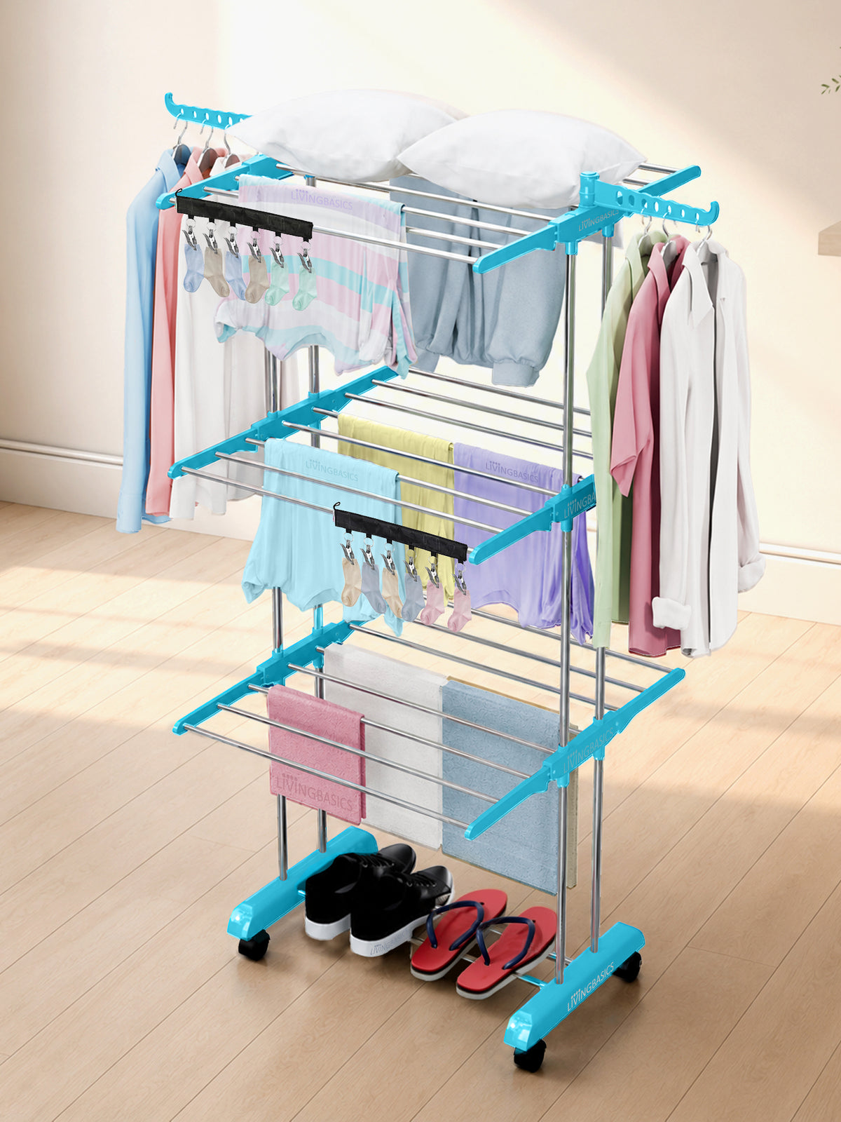 Clothes Drying Stand/Cloth Dryer Stand + 2 Icon Clips