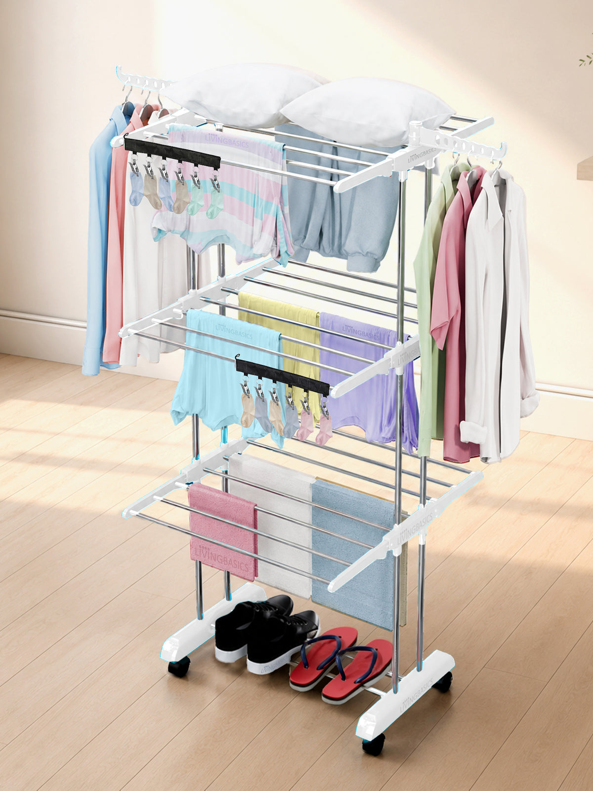 Clothes Drying Stand/Cloth Dryer Stand + 2 Icon Clips