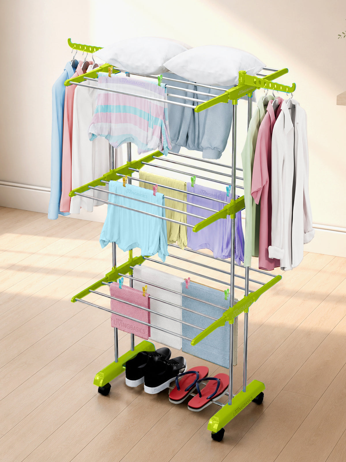 3 Layer Clothes Drying Stand/Cloth Dryer Stand  +18 Rod Clips