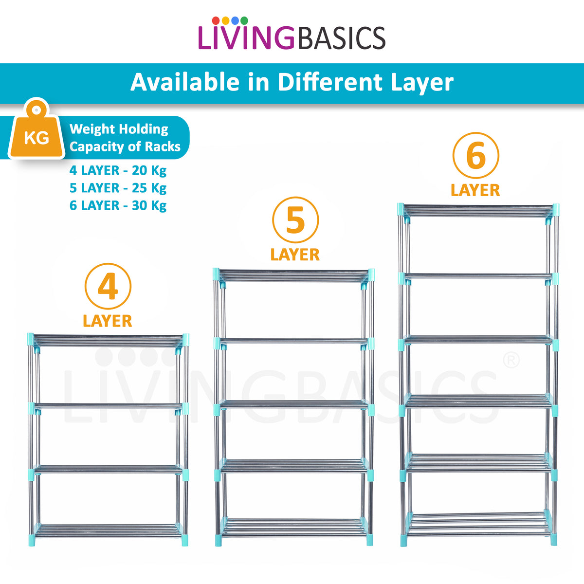 6 Layer Multipurpose Storage Rods Rack