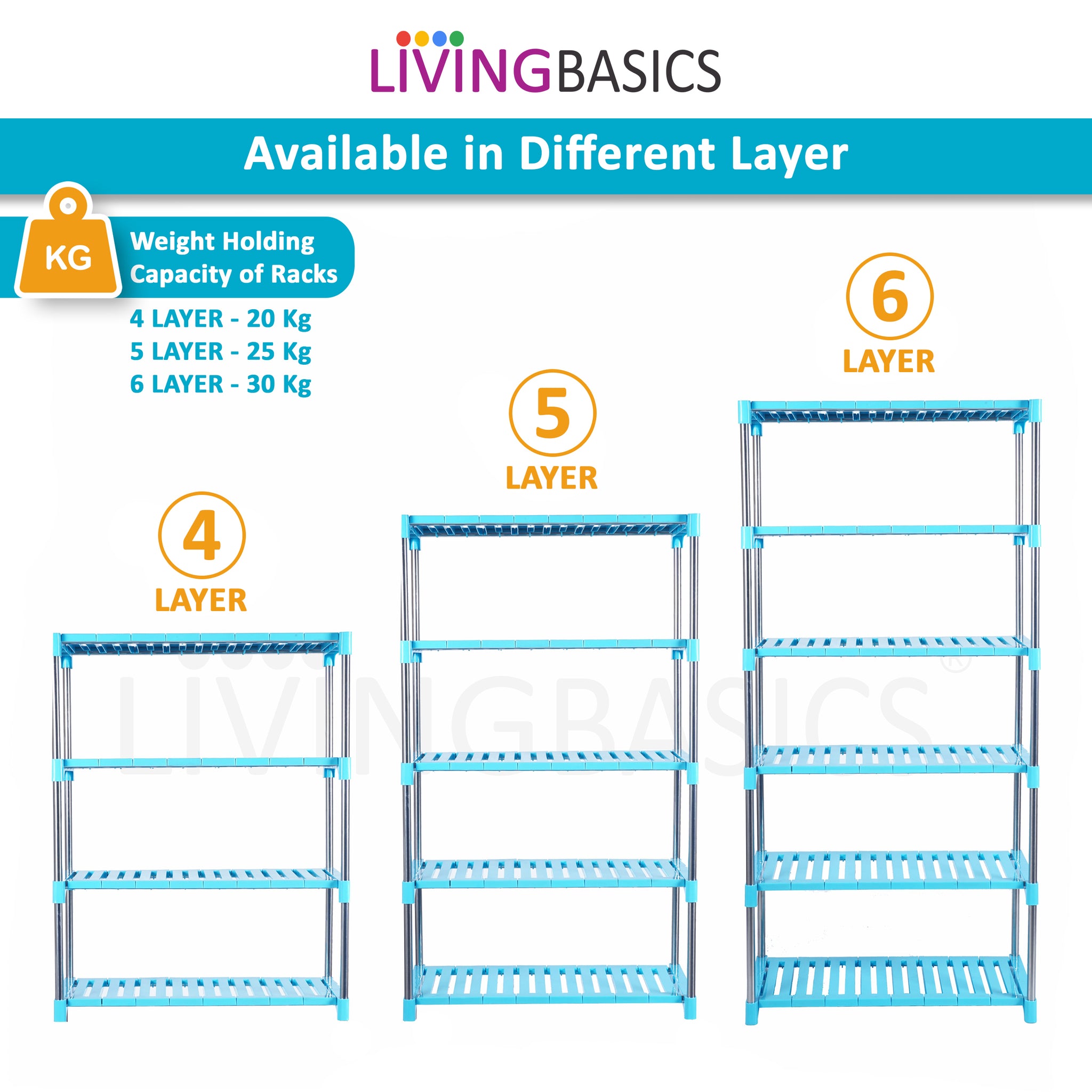 6 Layer Blue Multipurpose Storage Rack