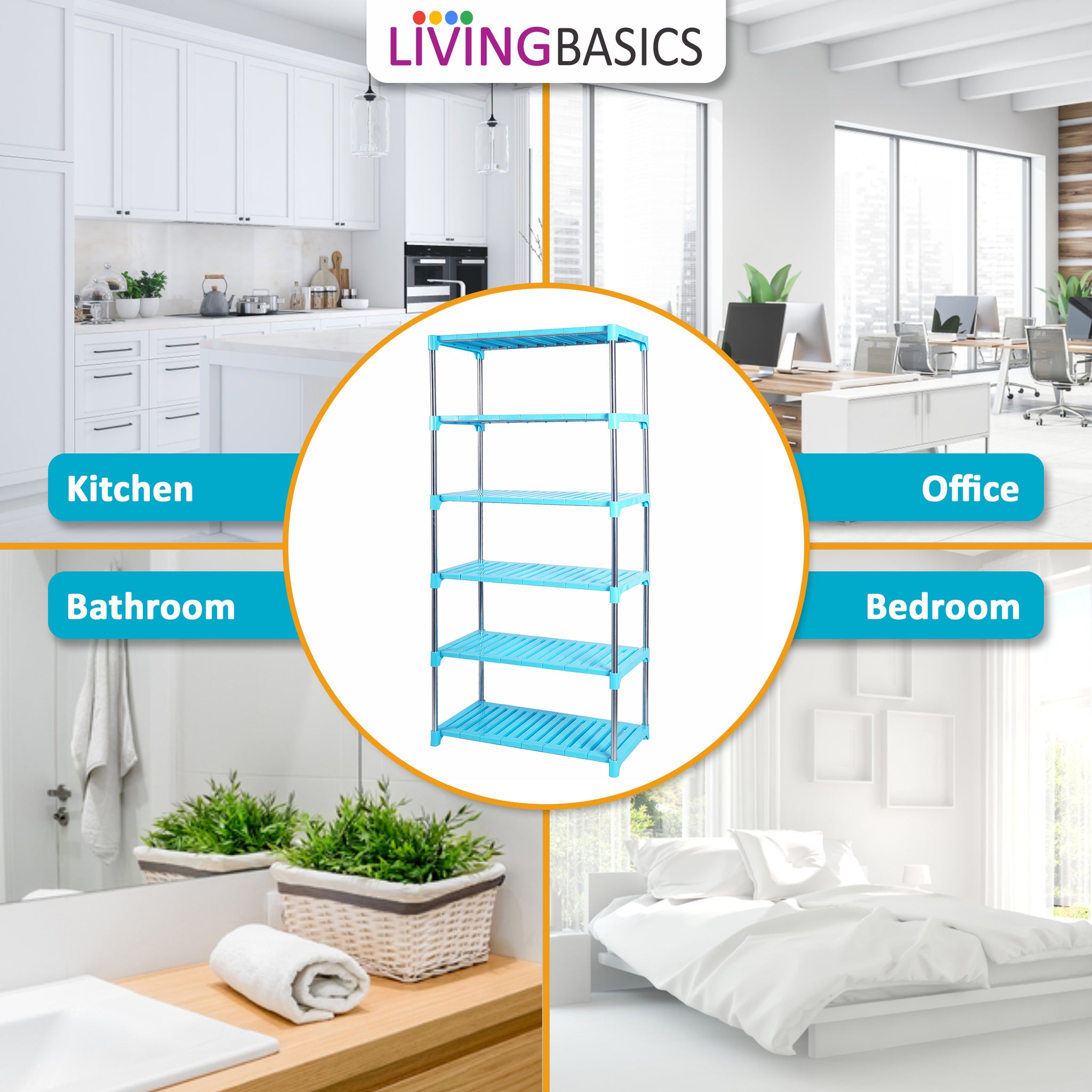 6 Layer Blue Multipurpose Storage Rack