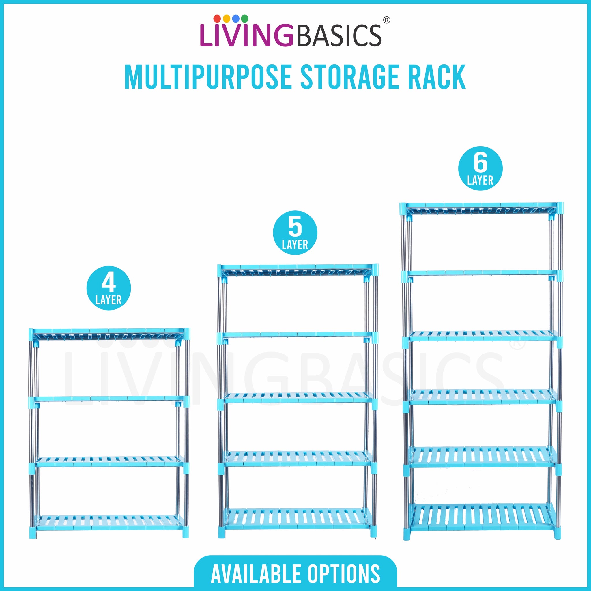 4 Layer Blue Multipurpose Storage Rack