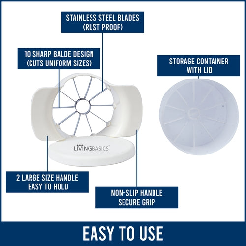 LIVINGBASICS Apple Cutter with Storage Box