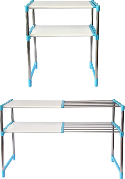 2 layers adjustable rack organizer hotsell
