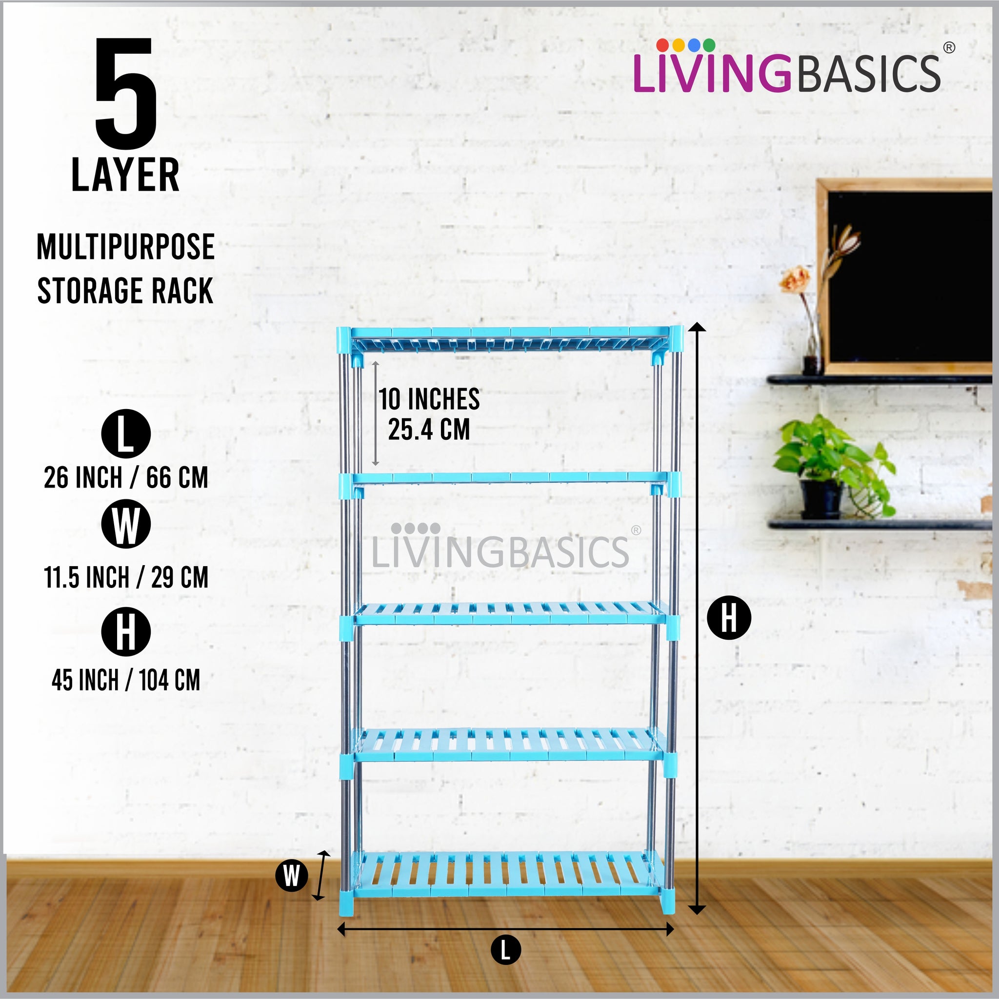 5 Layer Blue Multipurpose Storage Rack