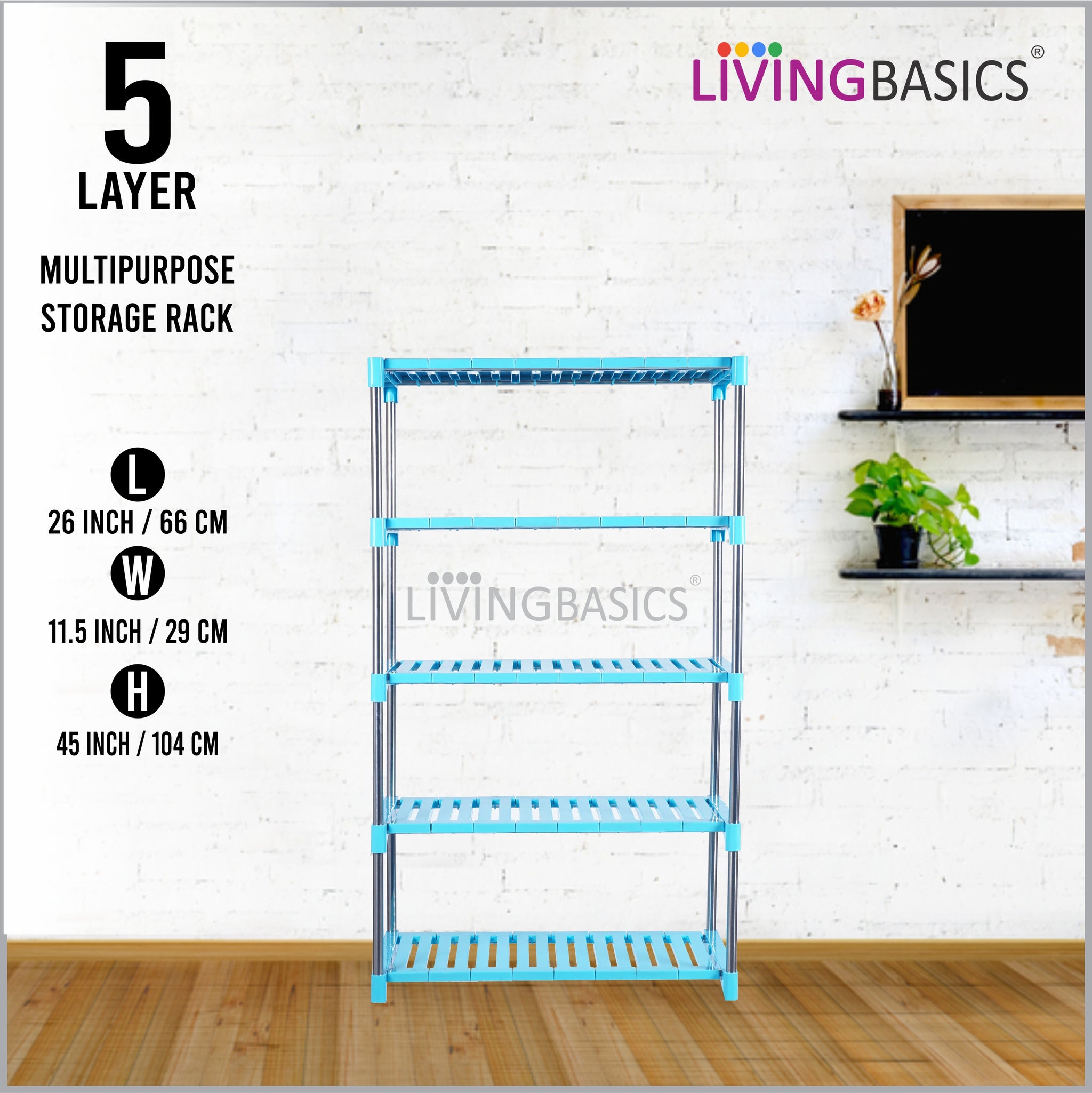 5 Layer Blue Multipurpose Storage Rack