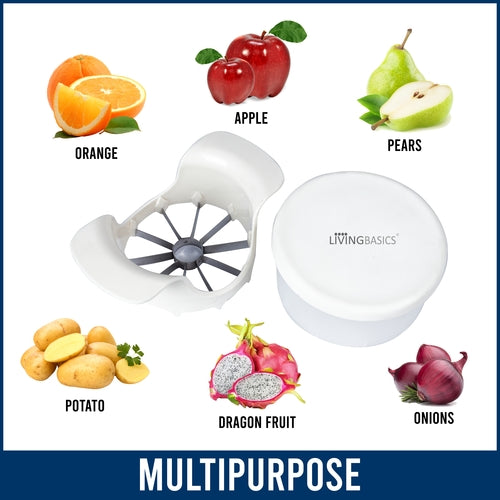 LIVINGBASICS Apple Cutter with Storage Box