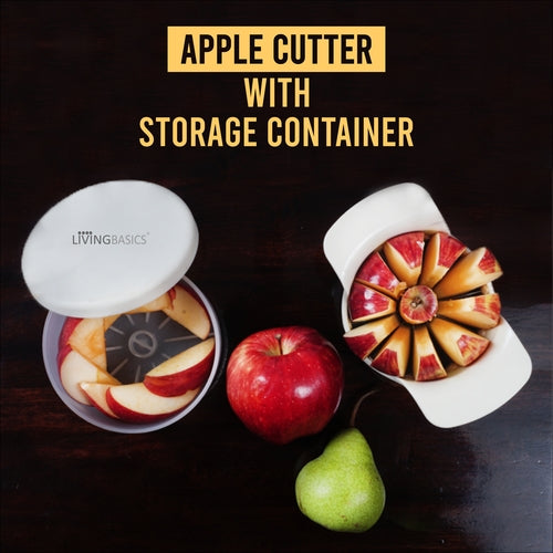 LIVINGBASICS Apple Cutter with Storage Box