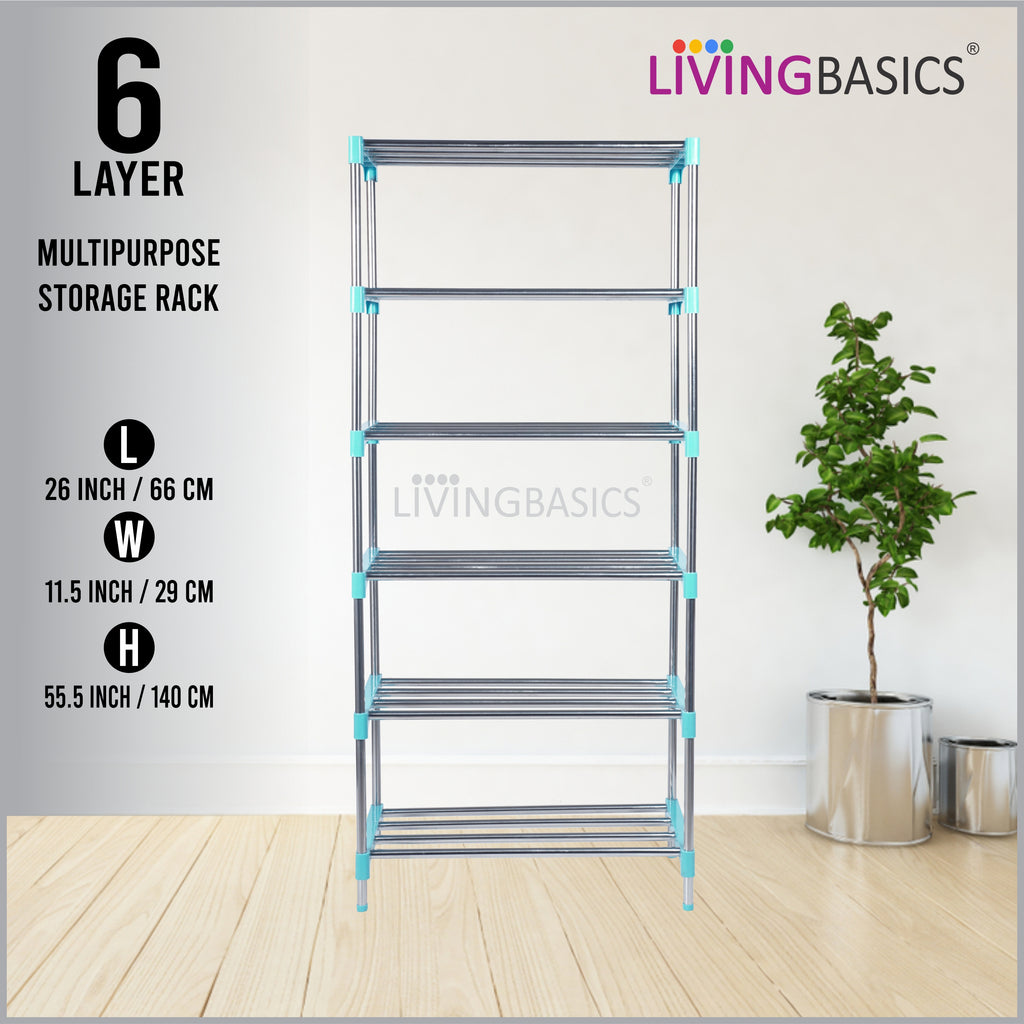 6 Layer Multipurpose Storage Rods Rack