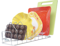 Anti Rust Stainless Steel 10 Sections Triangle Shape Dish Stand, Plate Rack, Lid Organizer Rack